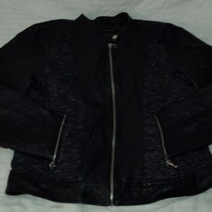 Black leather jacket